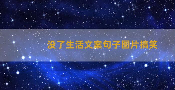 没了生活文案句子图片搞笑