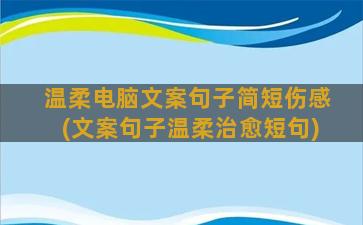 温柔电脑文案句子简短伤感(文案句子温柔治愈短句)